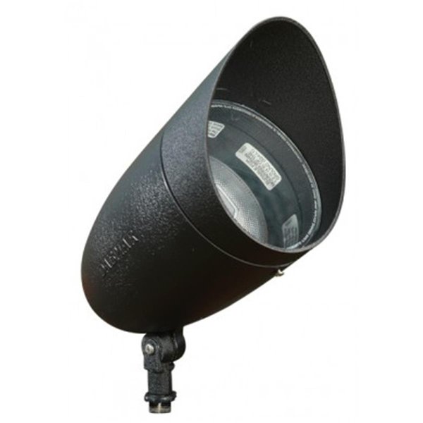 Dabmar Lighting 18W & 120-277V LED Flood PAR38 Hooded Lensed Spot Light Black DPR38-HOOD-LED18F-B